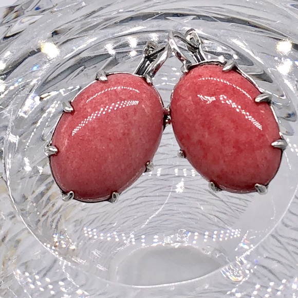 Rare Himalayan Agate Silver Earrings - Picture 2 of 13